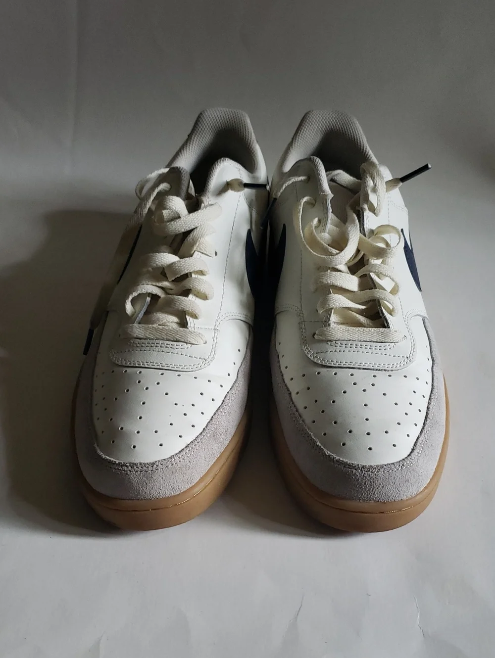 Nike Retro Leather Gum Sole Sneakers Sail Navy - Men's Size 13